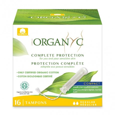Tampons amb aplicador regular 16u, Organyc