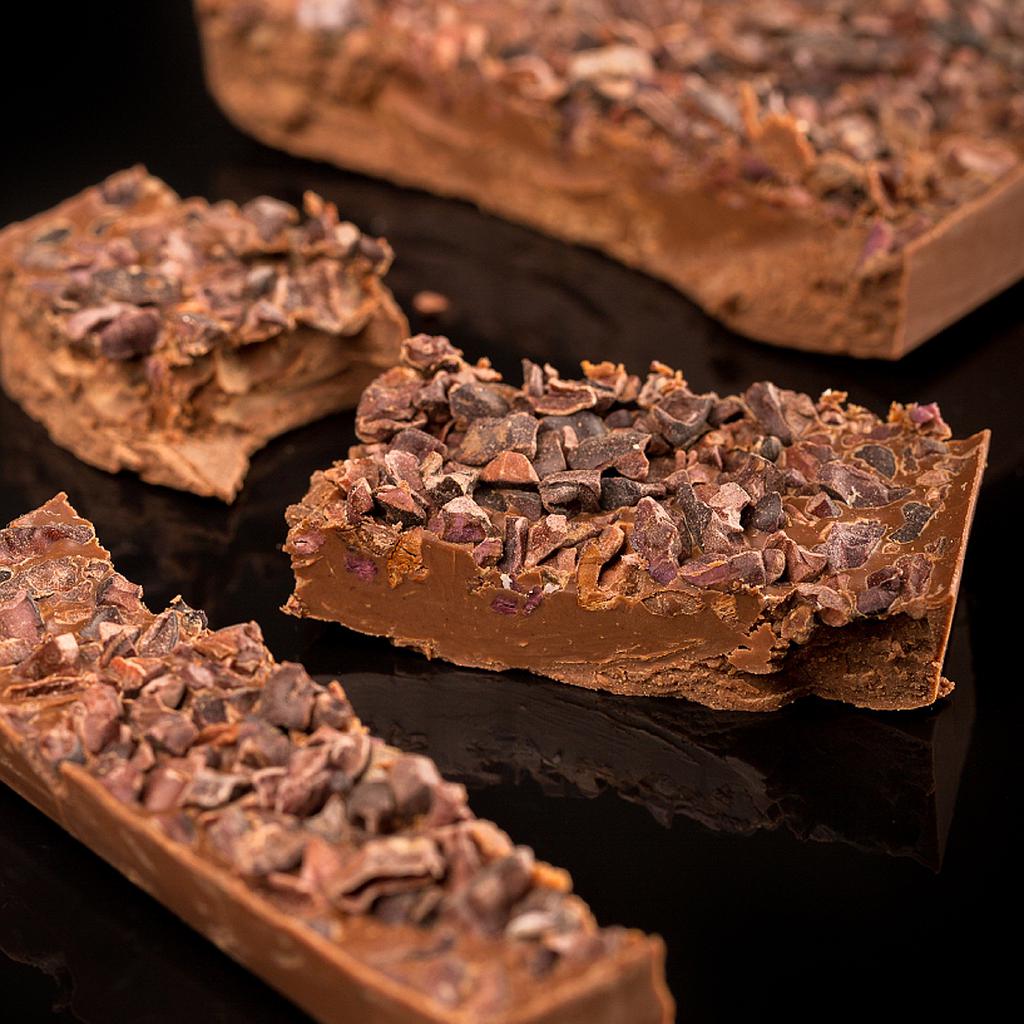 Torró amb trossets de cacau (Gluki)