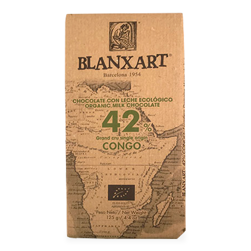 Xocolata amb llet 42% Congo 125g, Blanxart