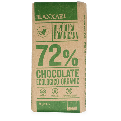 Xocolata negra 72% Rep. Dominicana 80g, Blanxart
