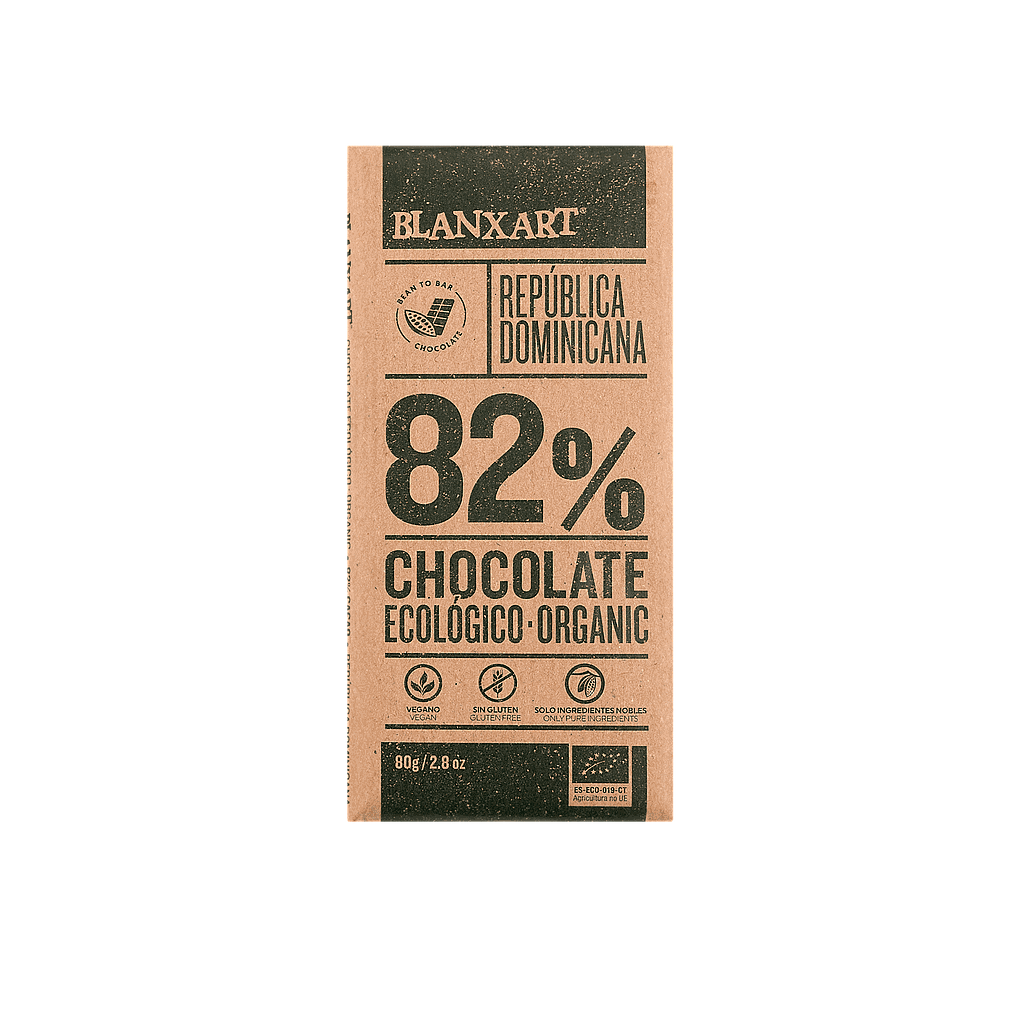 Xocolata negra 82% Rep. Dominicana 80g, Blanxart
