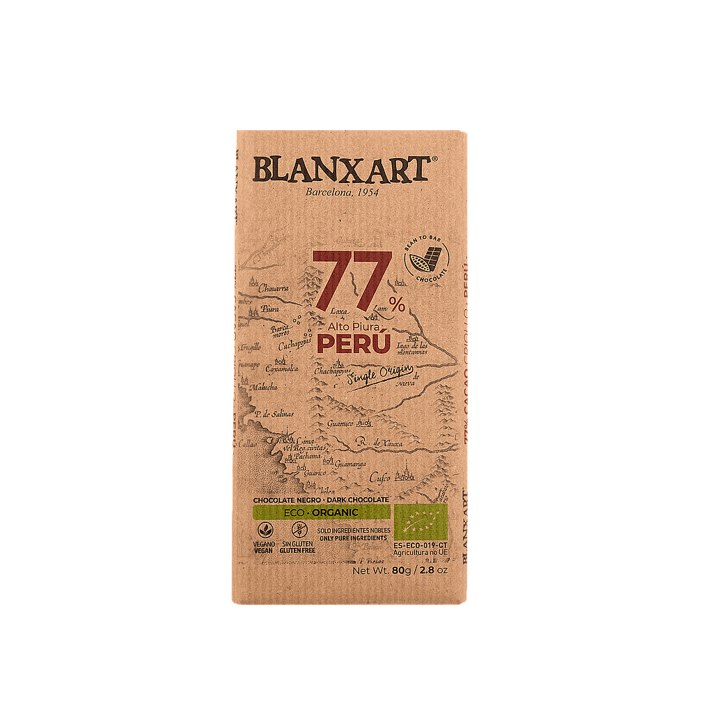 Xocolata negra 77% Perú 80g, Blanxart