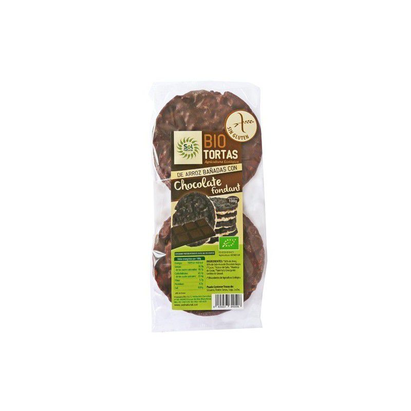 Coquetes d'arròs i xocolata negre 100g, Sol Natural