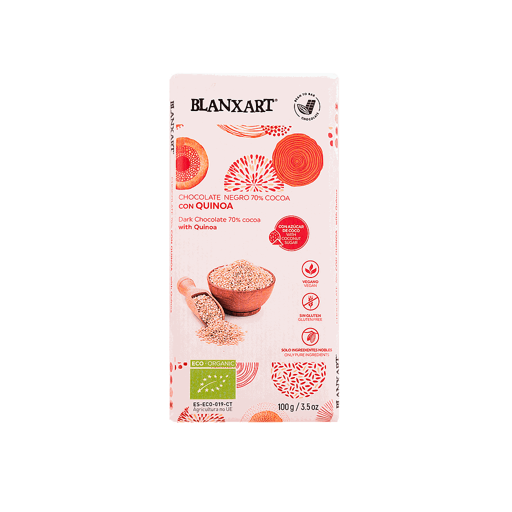 Xocolata negre 70% amb quinoa 100g, Blanxart