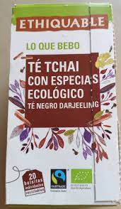 Te Negre Tchai espècies 36g darjeeling, Queviure