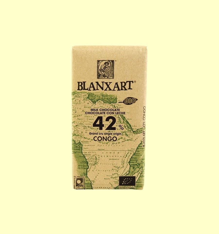 Xocolatina amb llet 42% Congo 30g, Blanxart