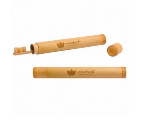 Estoig bambú raspall dents 1u, banbú