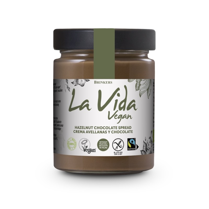 Crema xocolata i avellanes 270g, La Vida Vegan