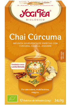 Chai cúrcuma 17 bossetes, Yogi Tea