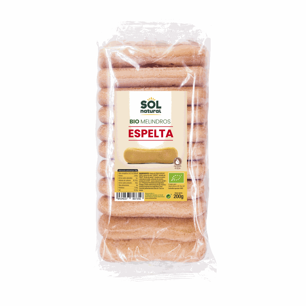 Melindros d'espelta BIO 200g, Sol Natural