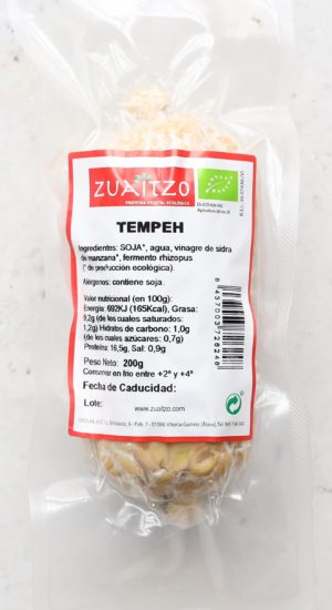 Tempeh natural 250gr Zuaitzo