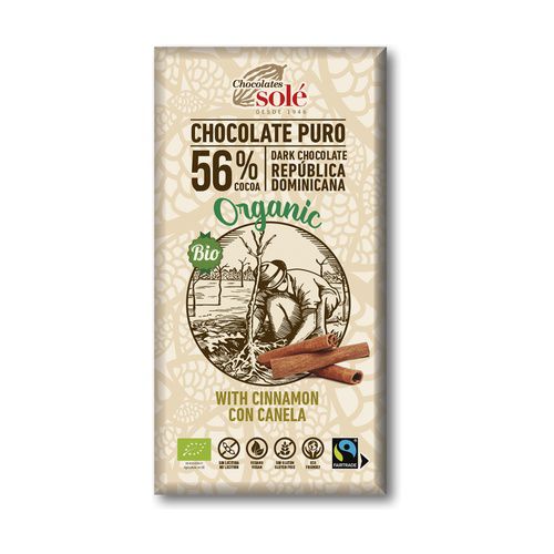 Xocolata 56% canyella 100g, Solé
