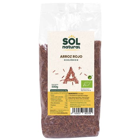 Arròs vermell, 500g Sol Natural
