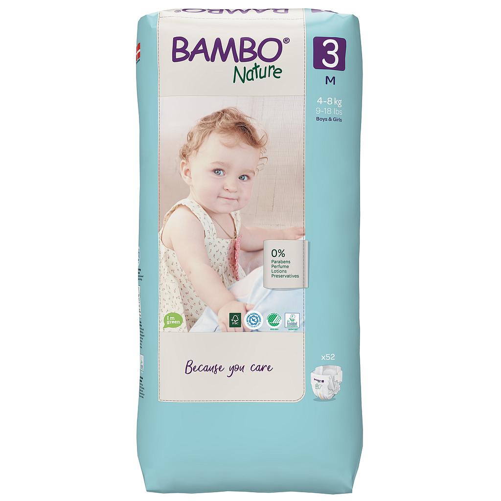 Bolquers Talla 3 (4-8kg) 52u, Bambo