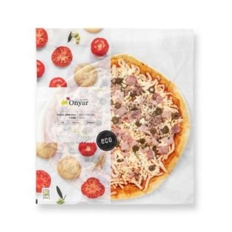 Pizza  pernil dolç i olives 360g, Onyar
